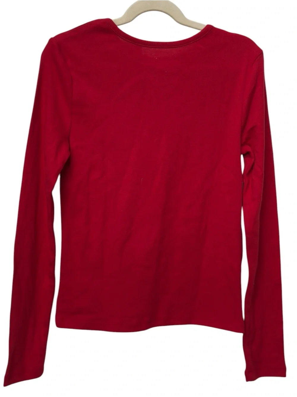 GAP Kids Girls Red Keyhole Bow Long Sleeve Fitted Top Shirt. Large. 10. NEW.